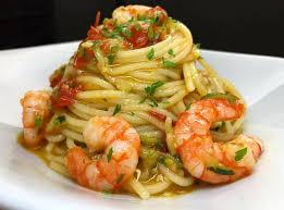 Linguini with Squash and Shrimp