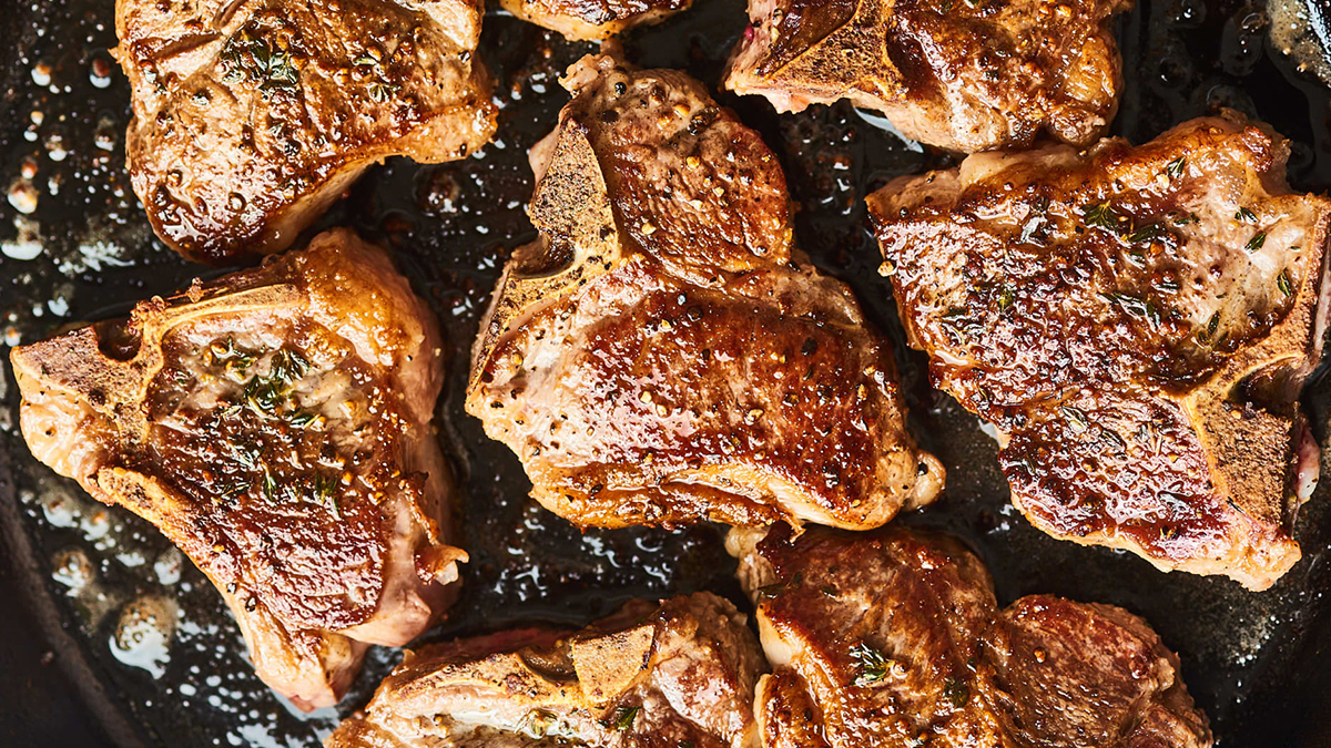 Fried pork meat 
